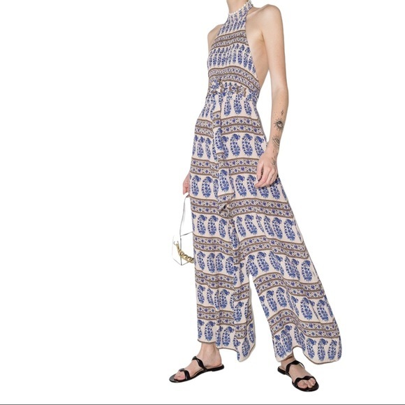 BOTEH Lazuli shirred halterneck jumpsuit romper size 1 - Picture 3 of 14